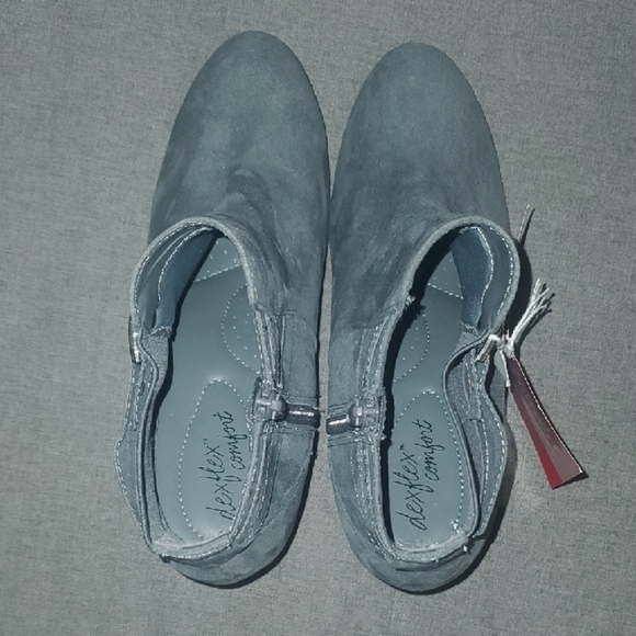 Dexflex Comfort Shoes Womens Size 8-1/2 8.5 Gray ' Suede '  Ankle Heeled… - Picture 7 of 13
